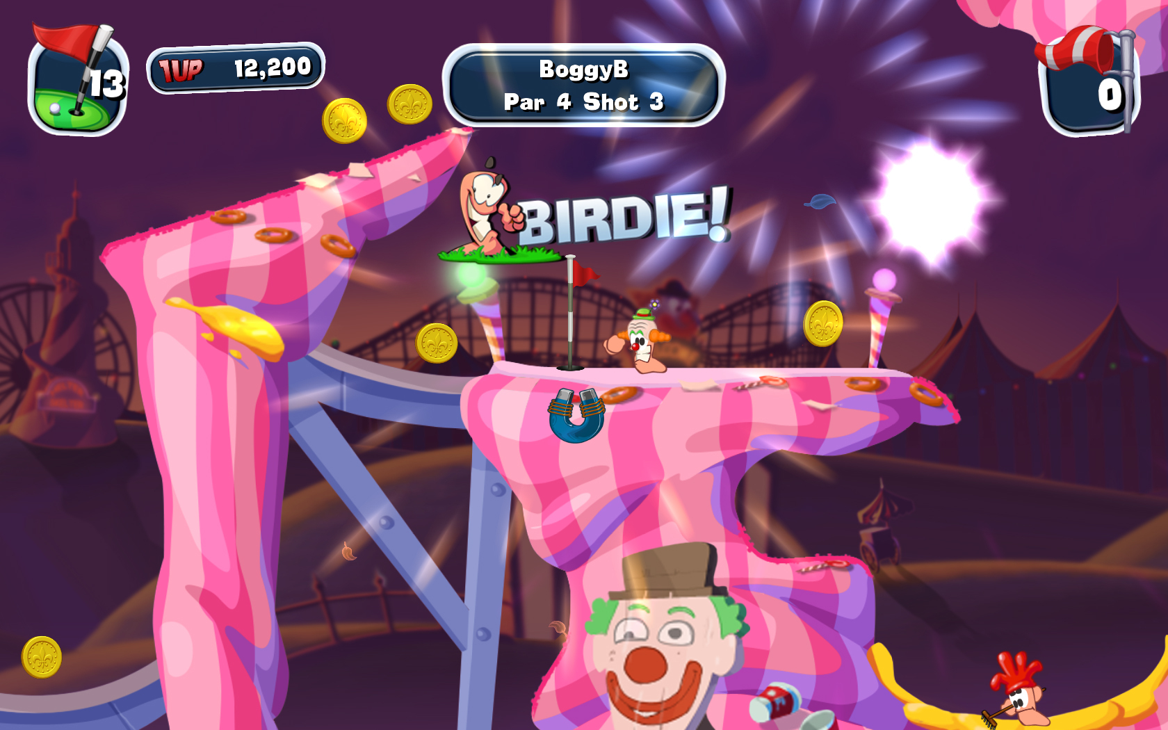 Worms Crazy Golf — скриншот 1