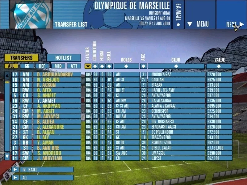 Football Manager 2001 - кадр 2