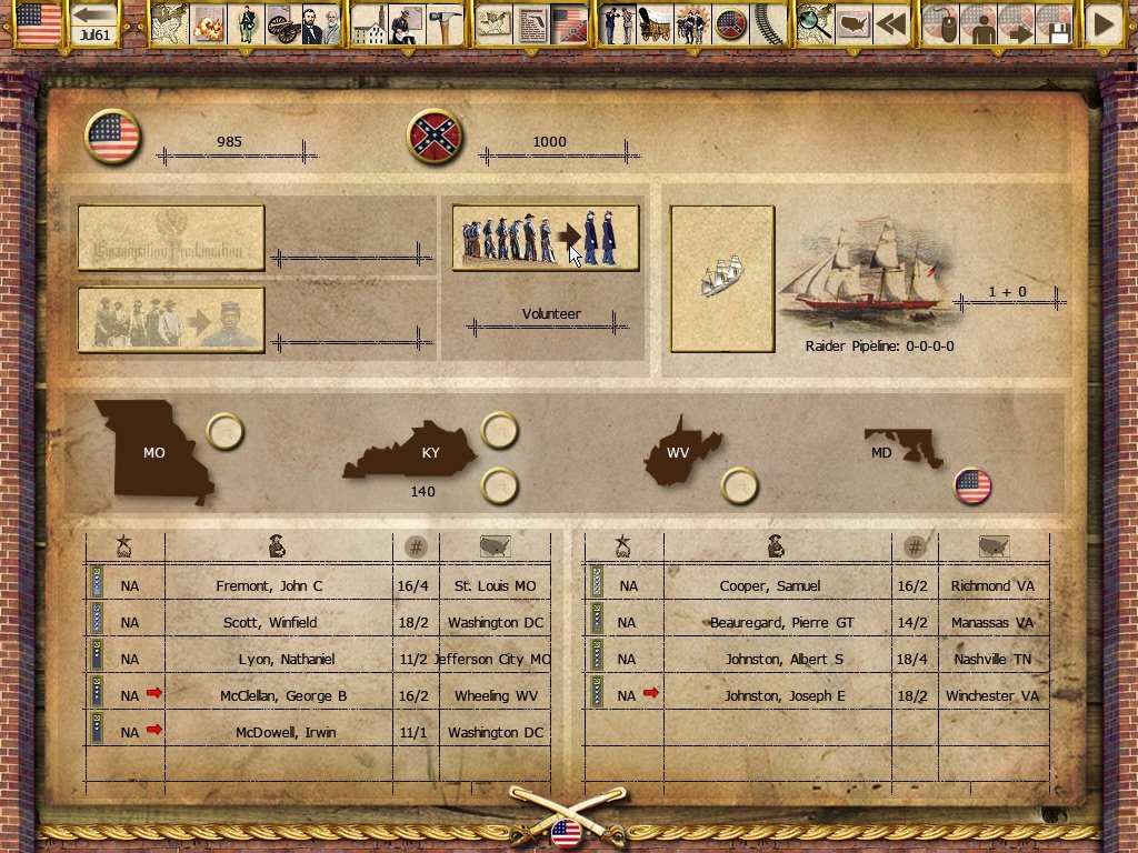Gary Grigsby's War Between the States — скриншот 8