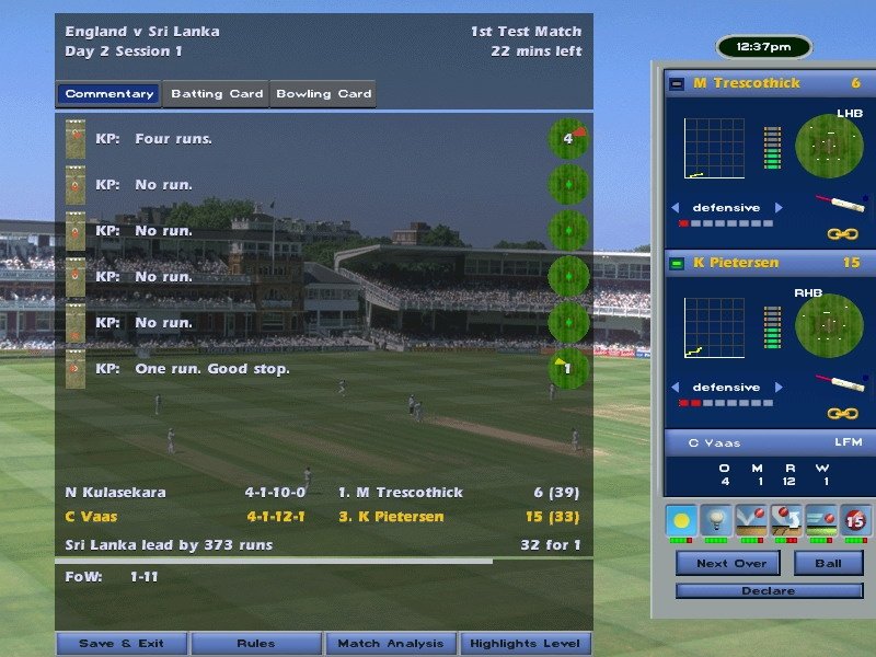 International Cricket Captain 2006 — скриншот 3