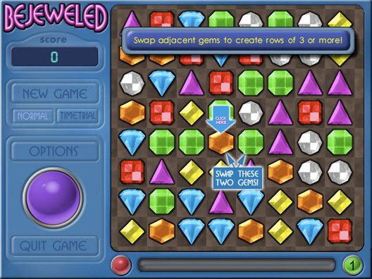 Bejeweled — скриншот 1