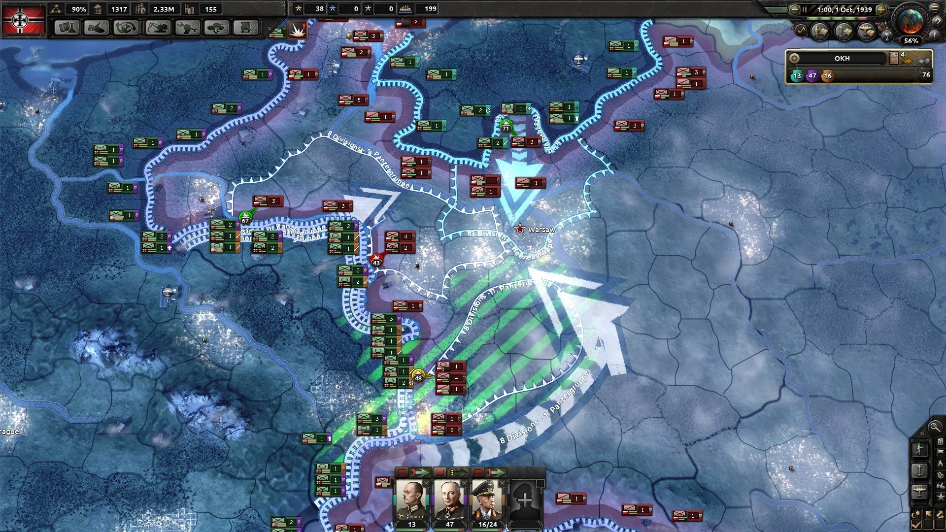 Hearts of Iron IV: Together for Victory — скриншот 1