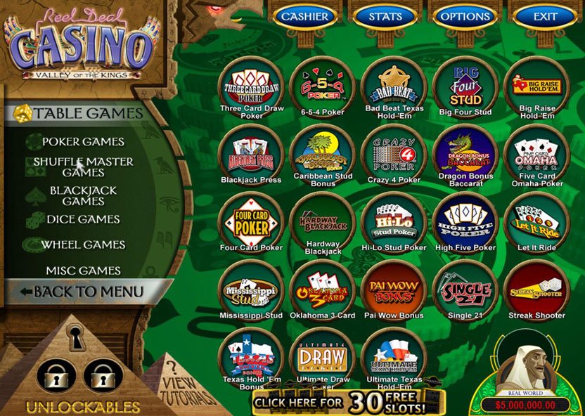 Reel Deal Casino: Valley of the Kings — скриншот 2