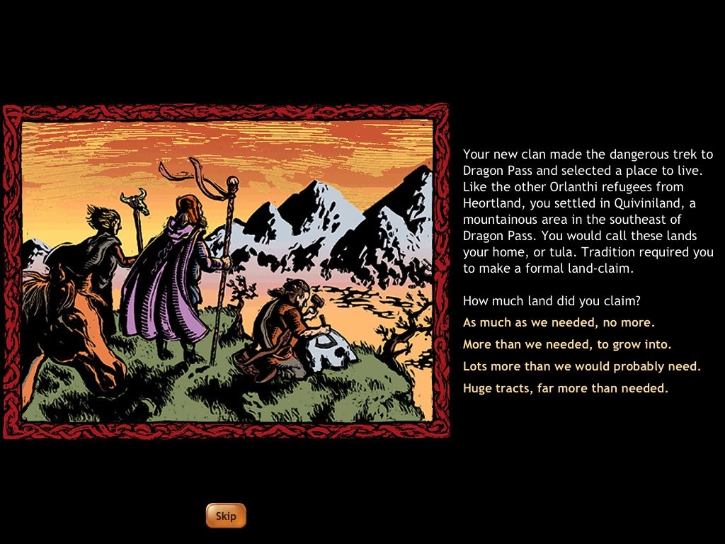 King of Dragon Pass — скриншот 1