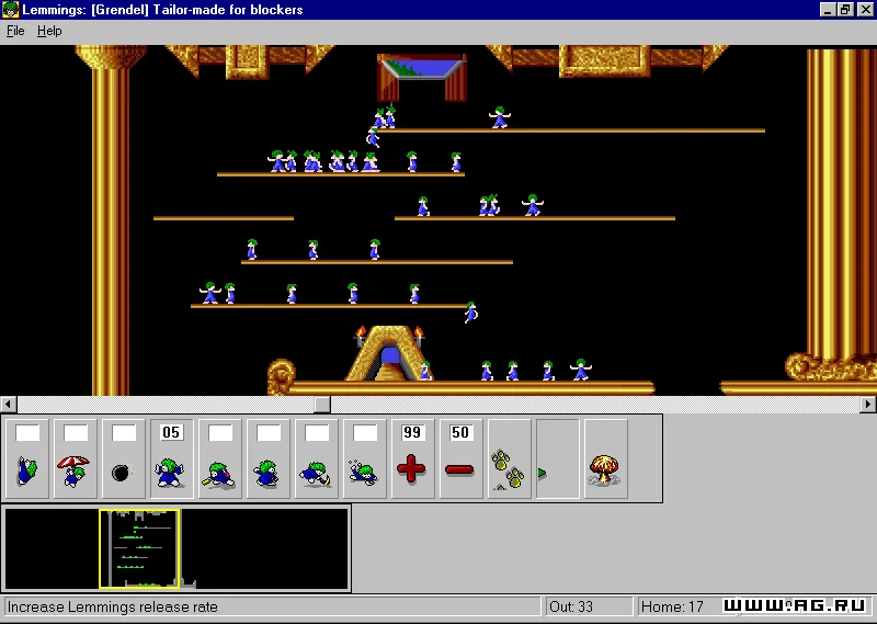 Lemmings for Windows 95 - кадр 3