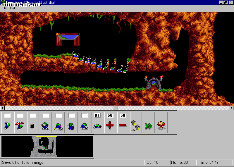 Lemmings for Windows 95 — скриншот 1