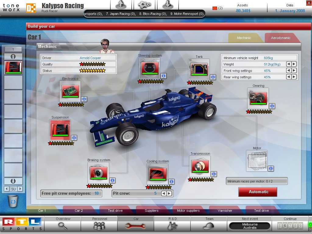 RTL Racing Team Manager — скриншот 5