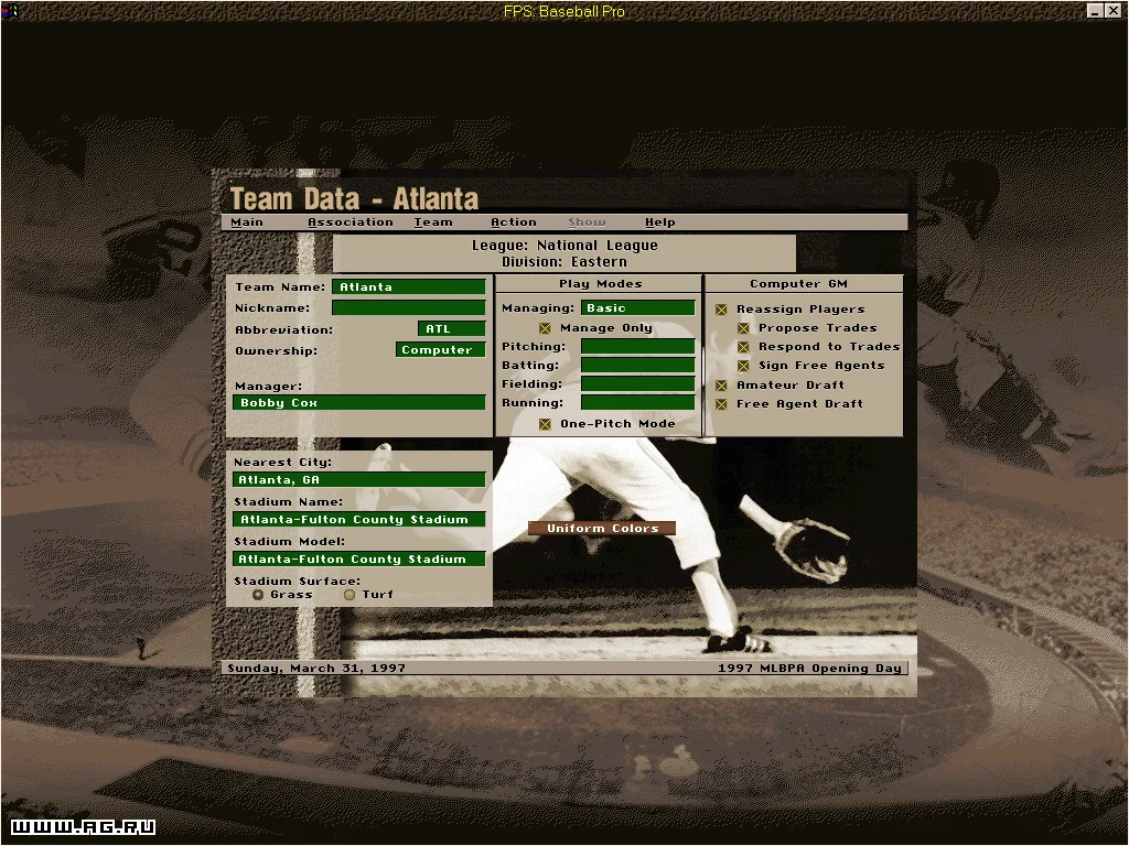 Front Page Sports: Baseball Pro '98 - кадр 6