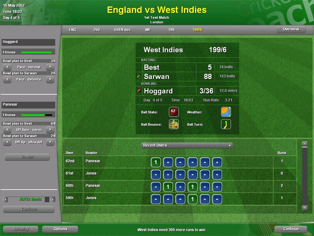 Cricket Coach 2007 — скриншот 8