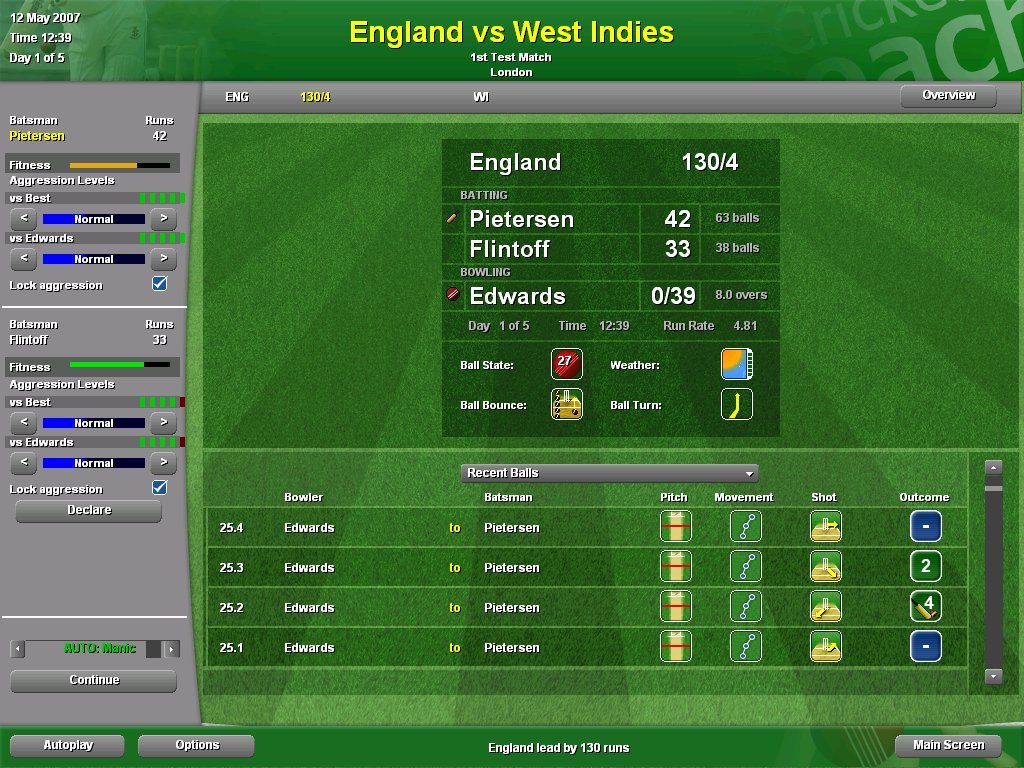 Cricket Coach 2007 — скриншот 3