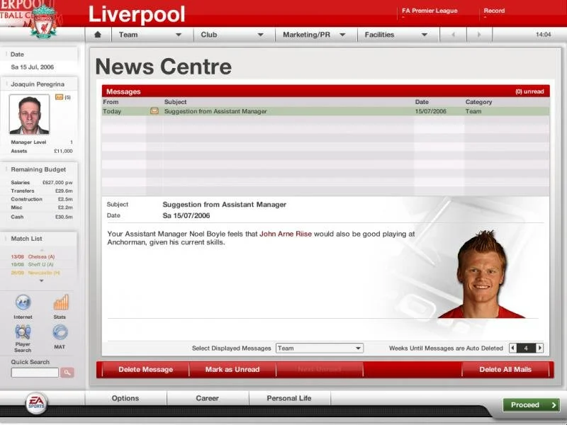 FIFA Manager 07: Extra Time - кадр 4