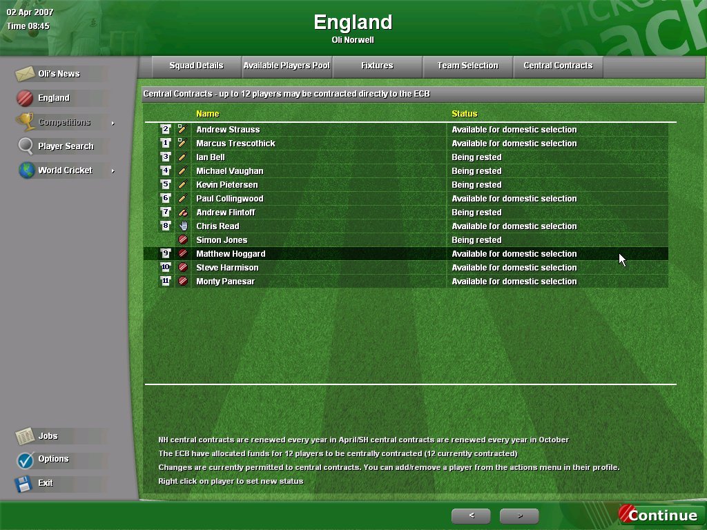 Cricket Coach 2007 — скриншот 6