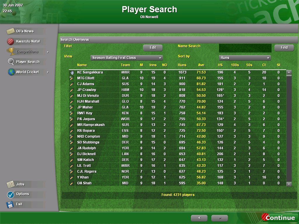 Cricket Coach 2007 — скриншот 7