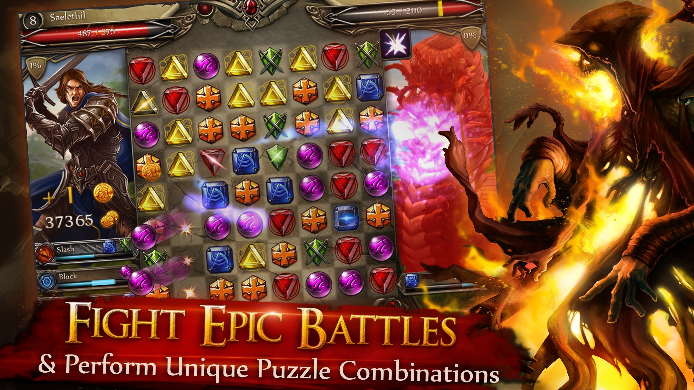 Jewel Fight: Heroes of Legend — скриншот 1