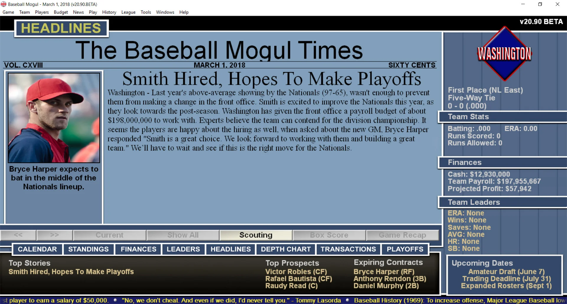 Baseball Mogul 2018 - кадр 1