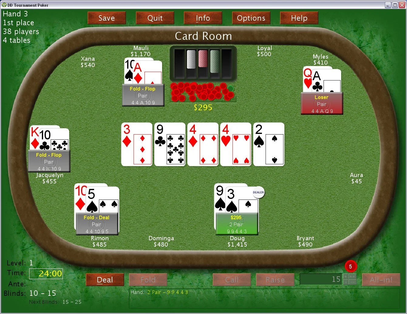 DD Tournament Poker: No Limit Texas Hold'em - кадр 12