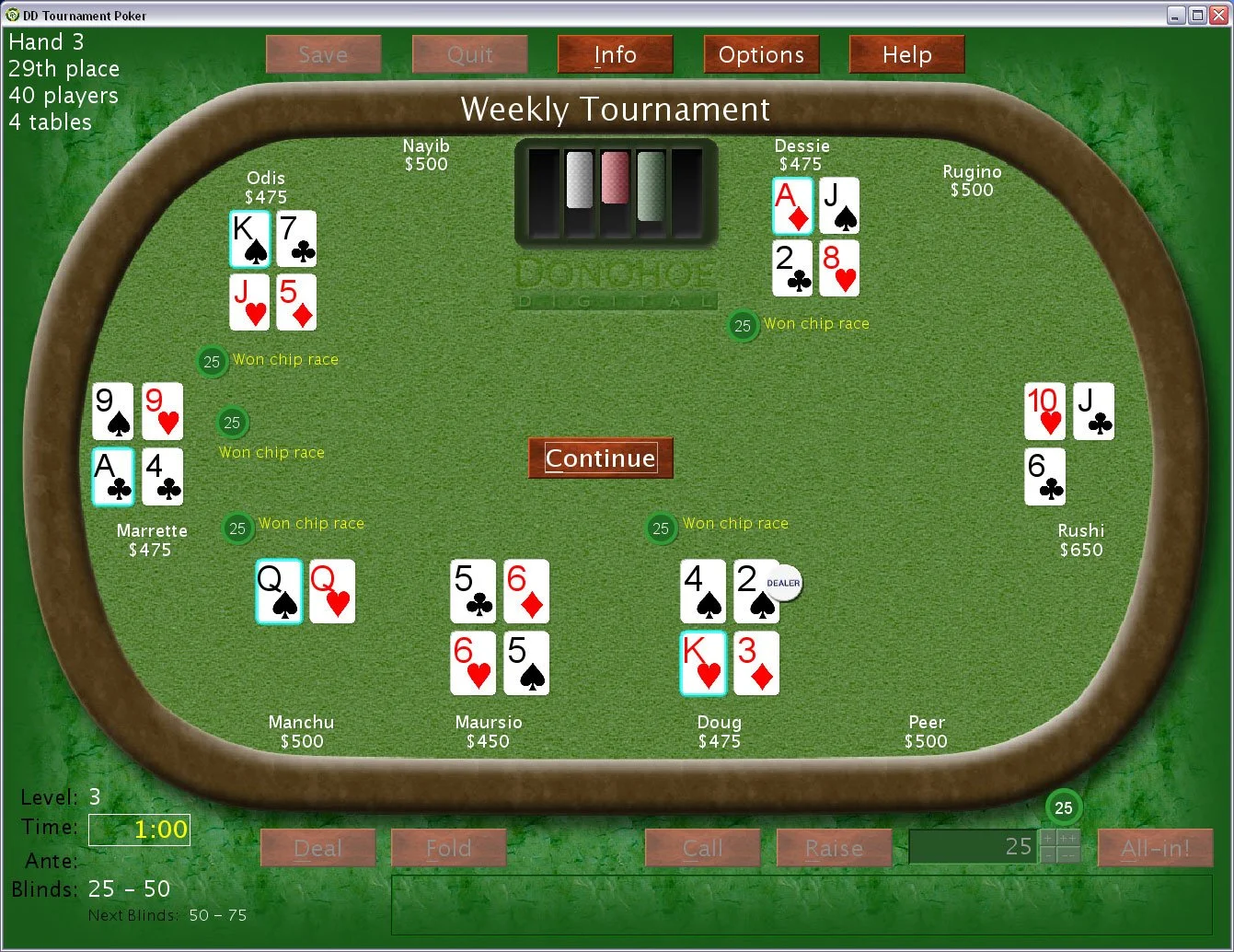 DD Tournament Poker: No Limit Texas Hold'em - кадр 6