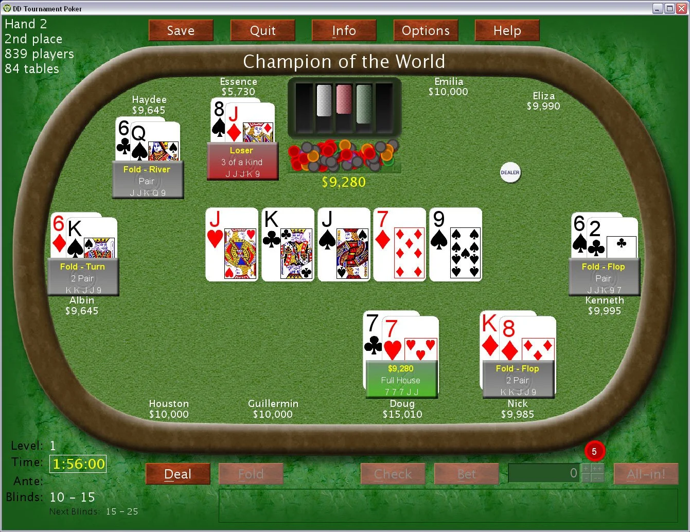 DD Tournament Poker: No Limit Texas Hold'em - кадр 9