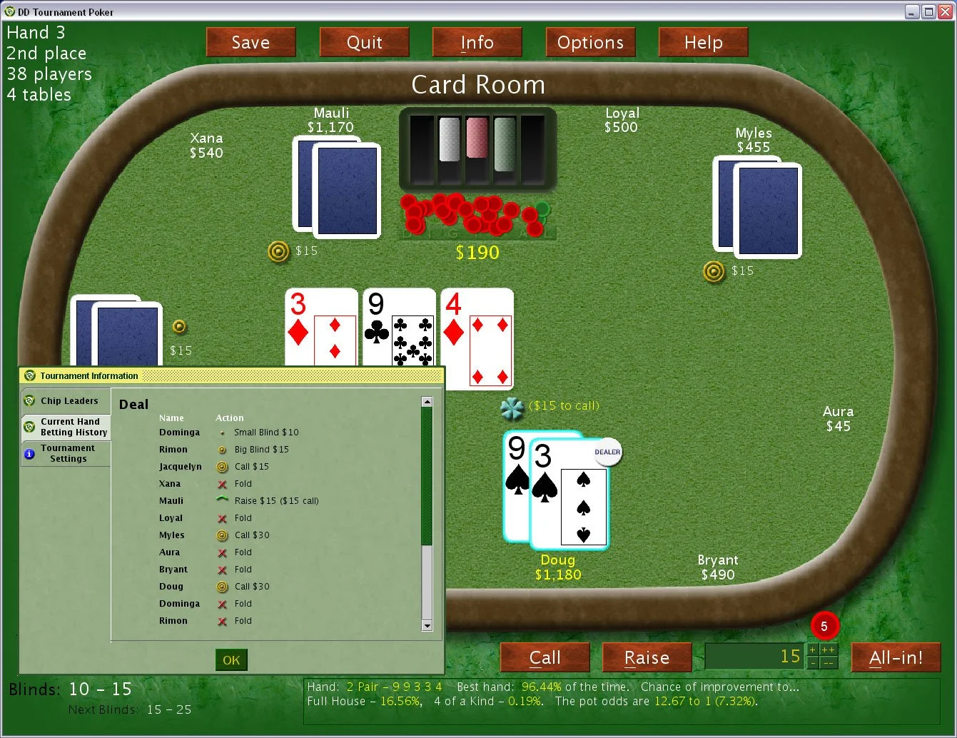 DD Tournament Poker: No Limit Texas Hold'em - кадр 14