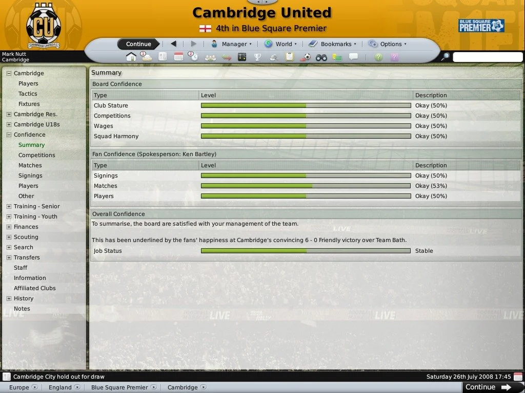 Football Manager 2009 - кадр 6