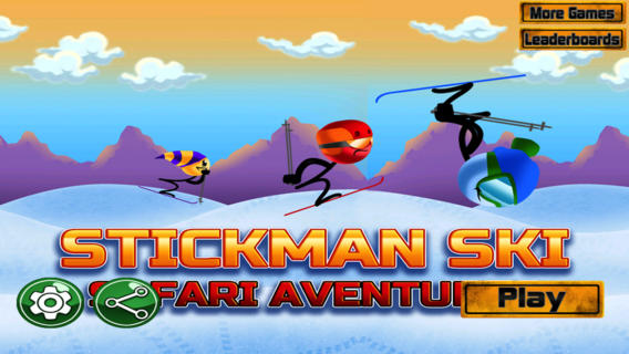 Stickman Extreme Hill Climb Adventure Racing - Ski Safari Edition — скриншот 2