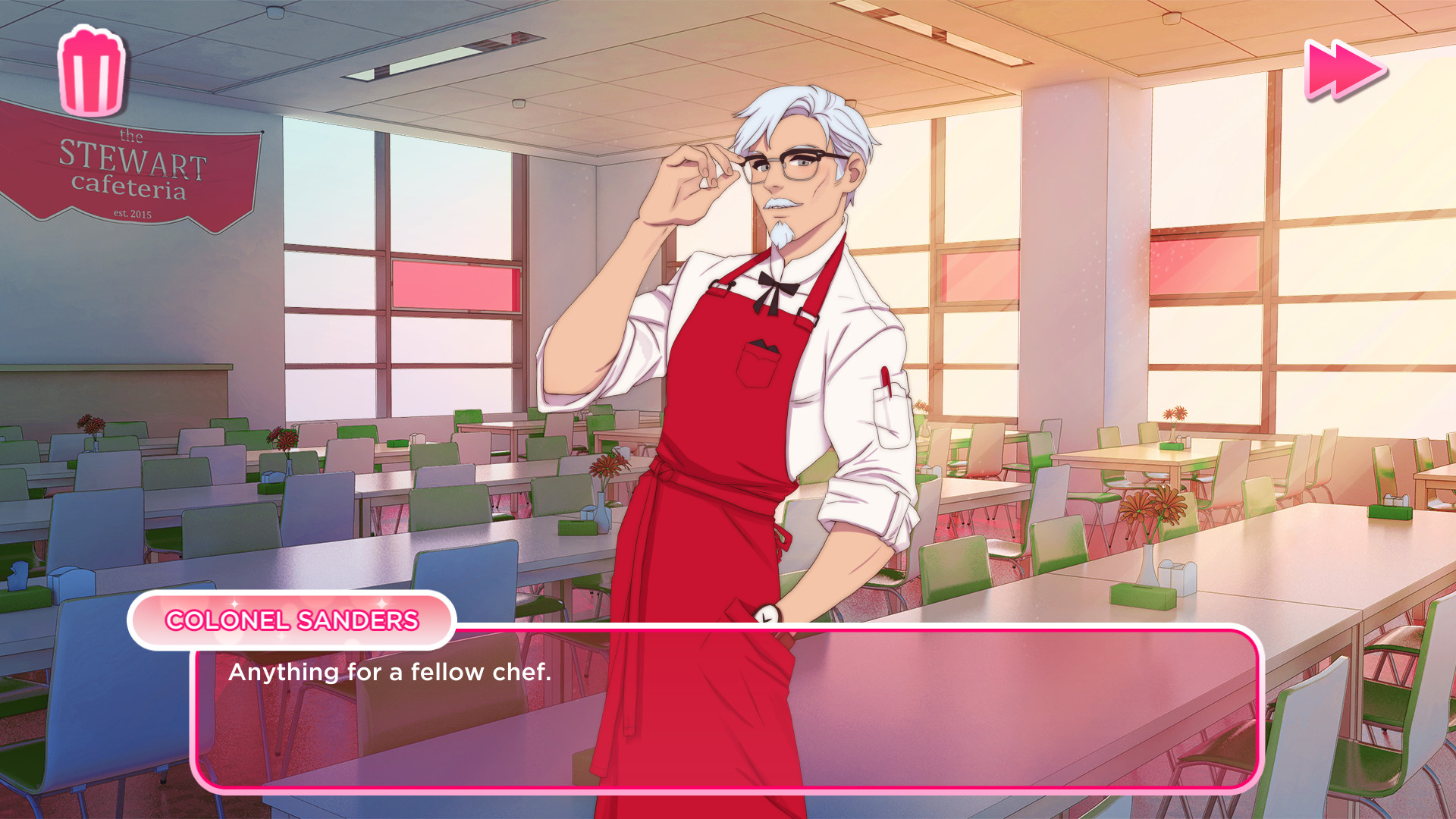 I Love You, Colonel Sanders! A Finger Lickin’ Good Dating Simulator — скриншот 1