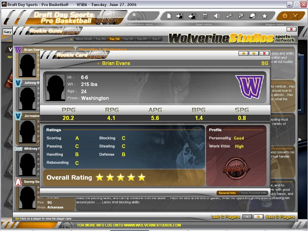 Draft Day Sports: Pro Basketball - кадр 4