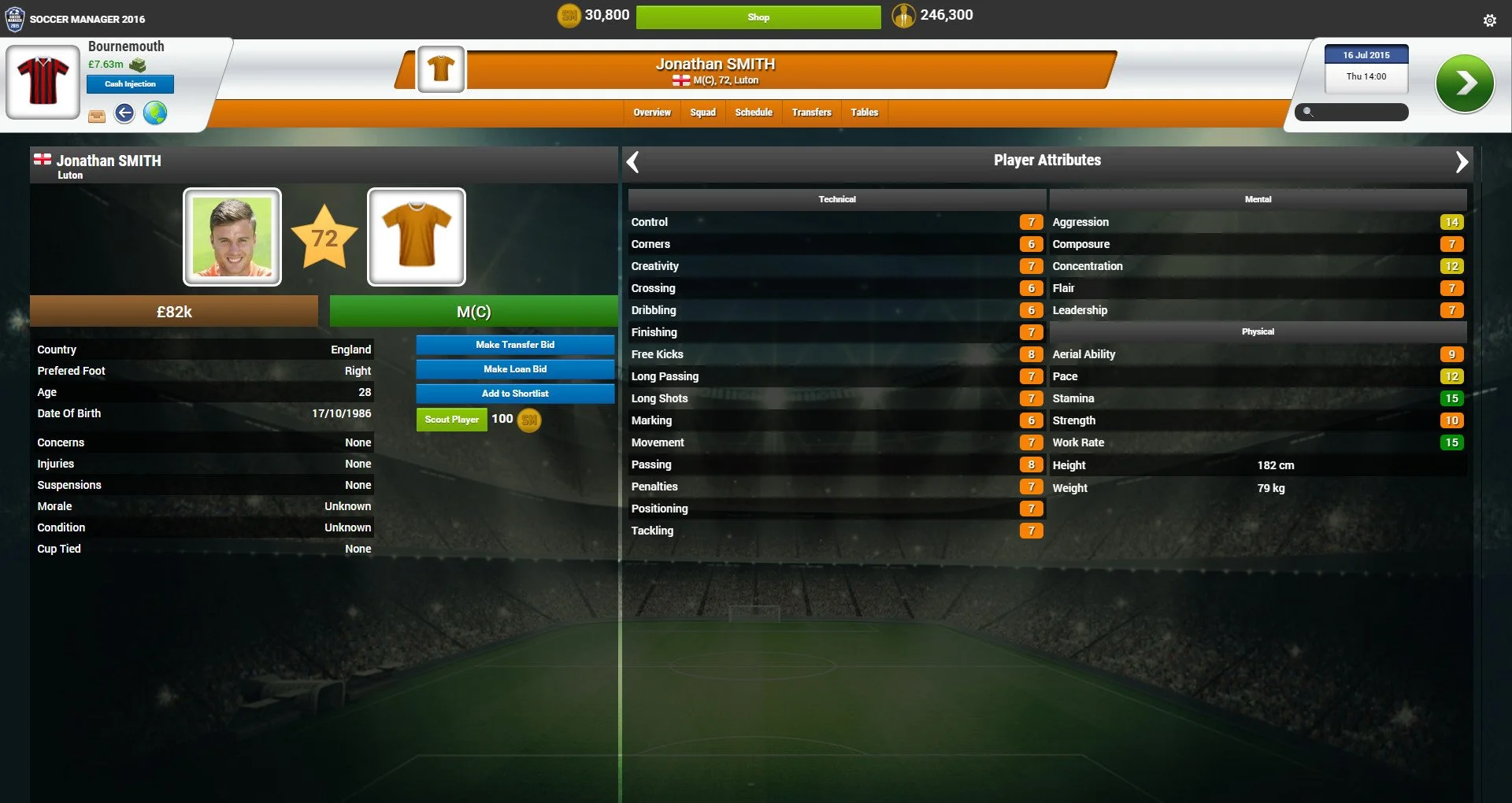 Soccer Manager 2016 - кадр 4