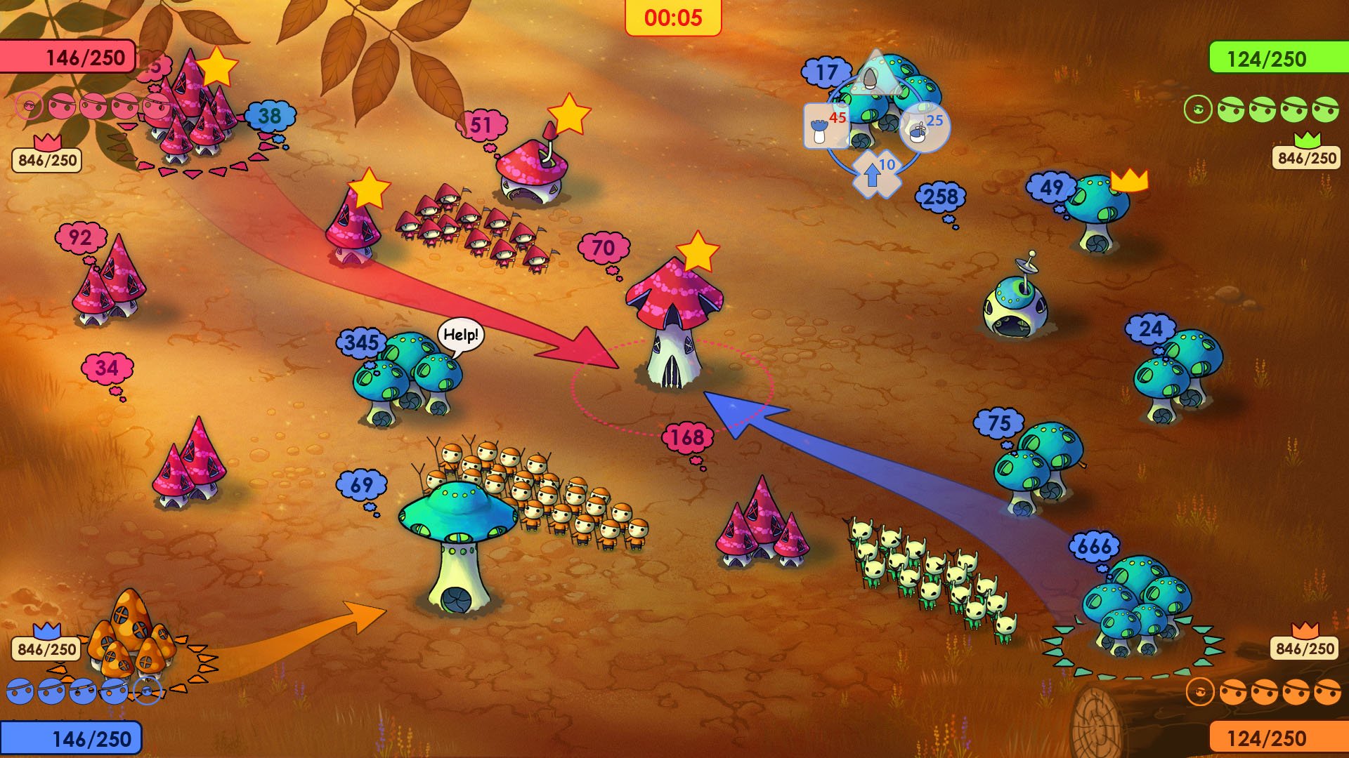 Mushroom Wars — скриншот 1