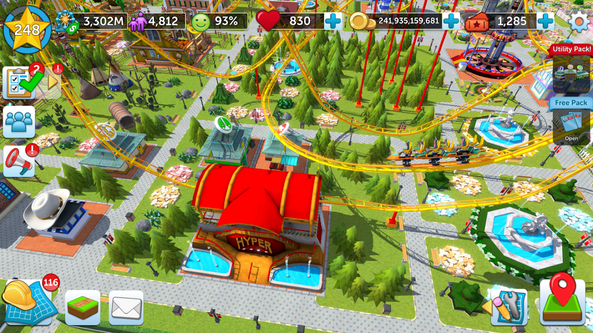 RollerCoaster Tycoon Story — скриншот 1