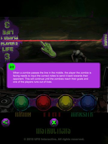 Rock of the Dead: Zombie Pong — скриншот 1