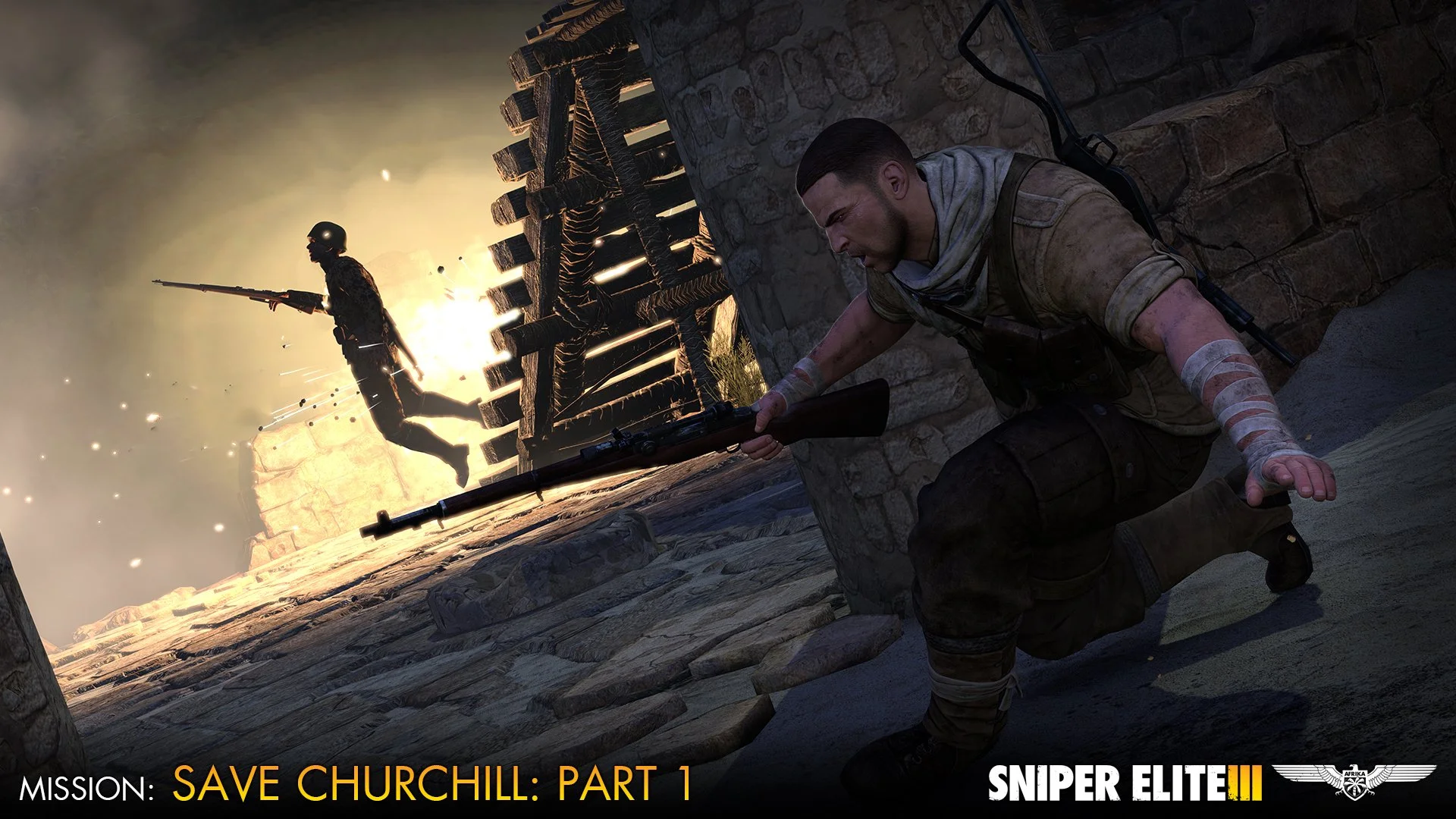 Sniper Elite III - Save Churchill Part 1: In Shadows - кадр 14