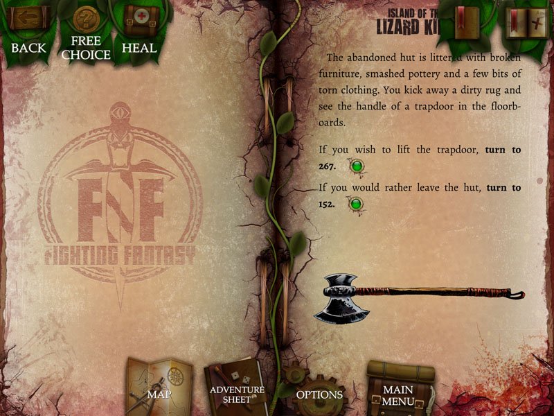 Fighting Fantasy: Island of the Lizard King — скриншот 2