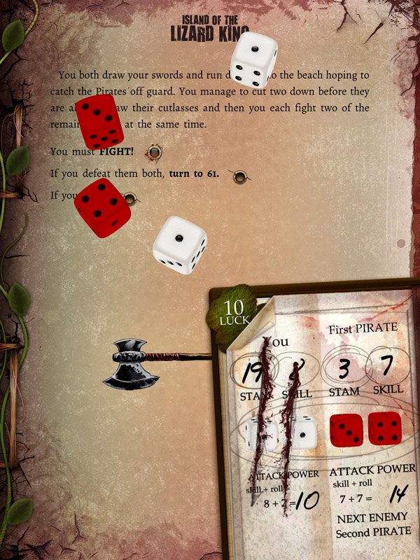 Fighting Fantasy: Island of the Lizard King — скриншот 4