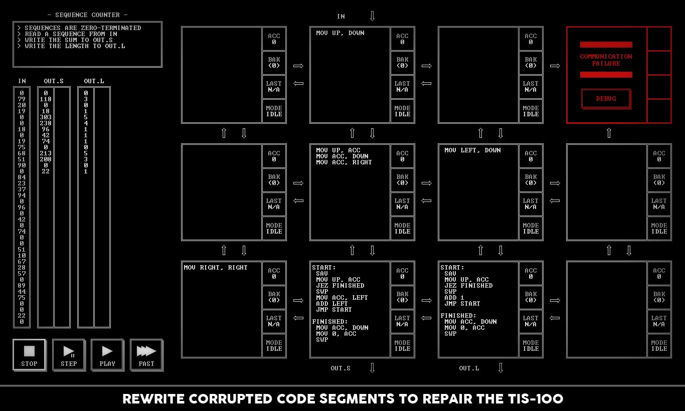 TIS-100 — скриншот 1