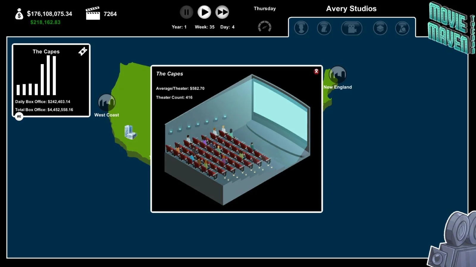 Movie Maven: A Tycoon Game - кадр 11