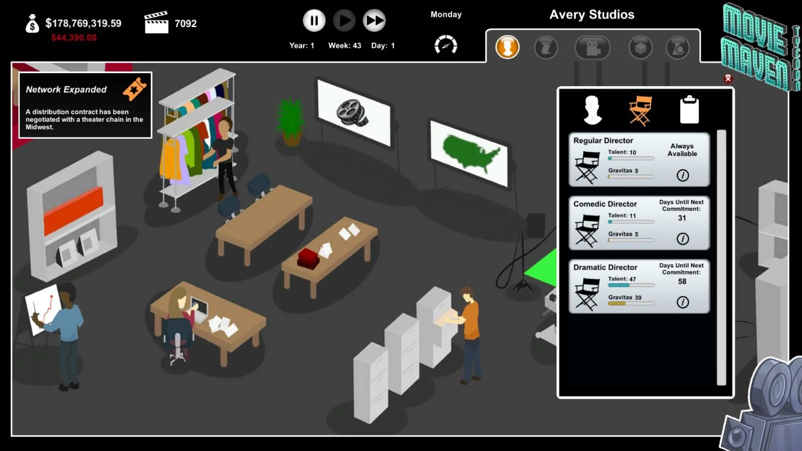 Movie Maven: A Tycoon Game - кадр 2