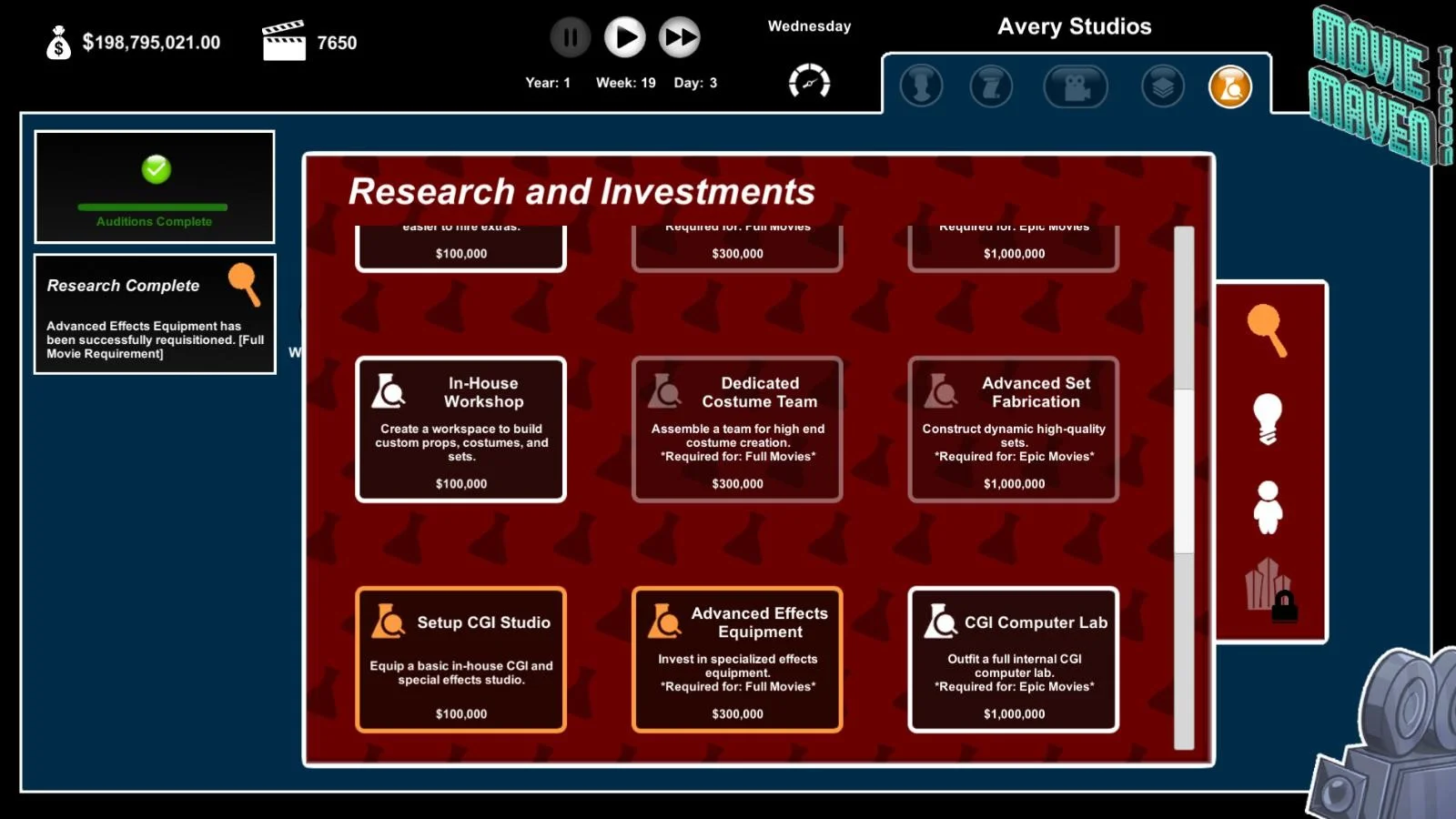 Movie Maven: A Tycoon Game - кадр 4