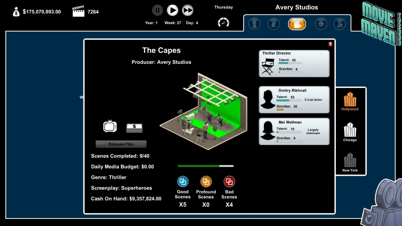 Movie Maven: A Tycoon Game - кадр 9