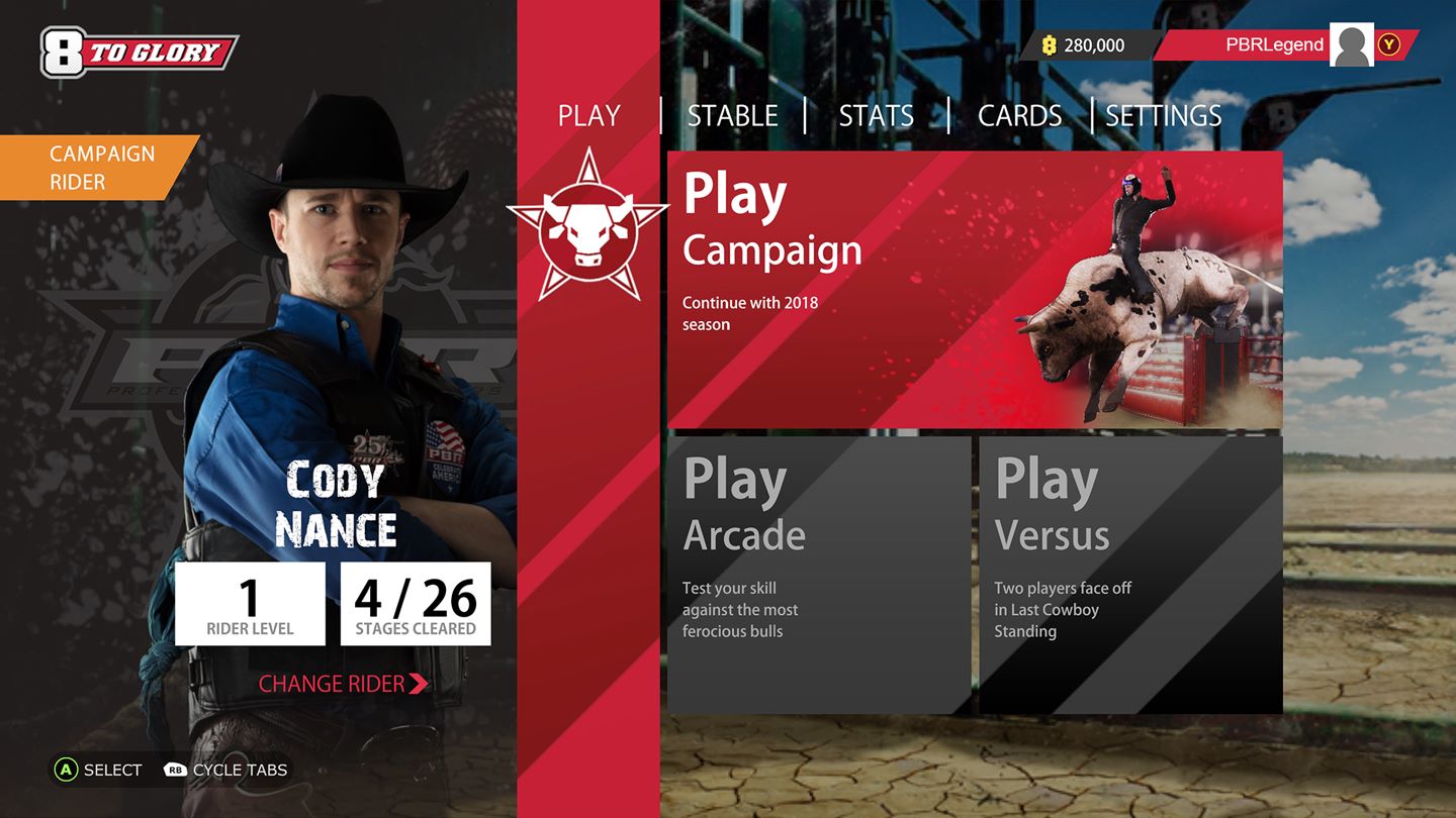 8 To Glory - The Official Game of the PBR - кадр 1