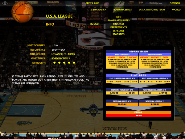 World Basketball Manager 2012 — скриншот 4