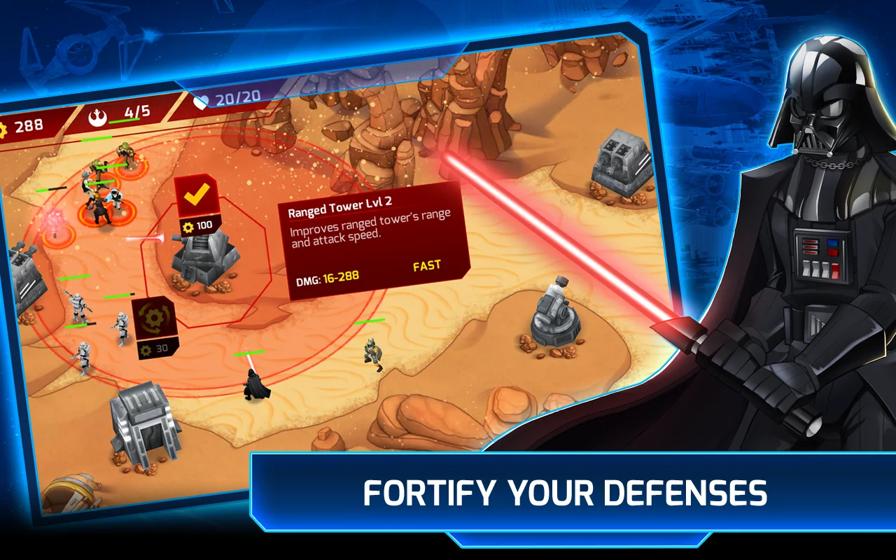 Star Wars: Galactic Defense – обзоры и оценки, описание, даты выхода DLC,  официальный сайт игры