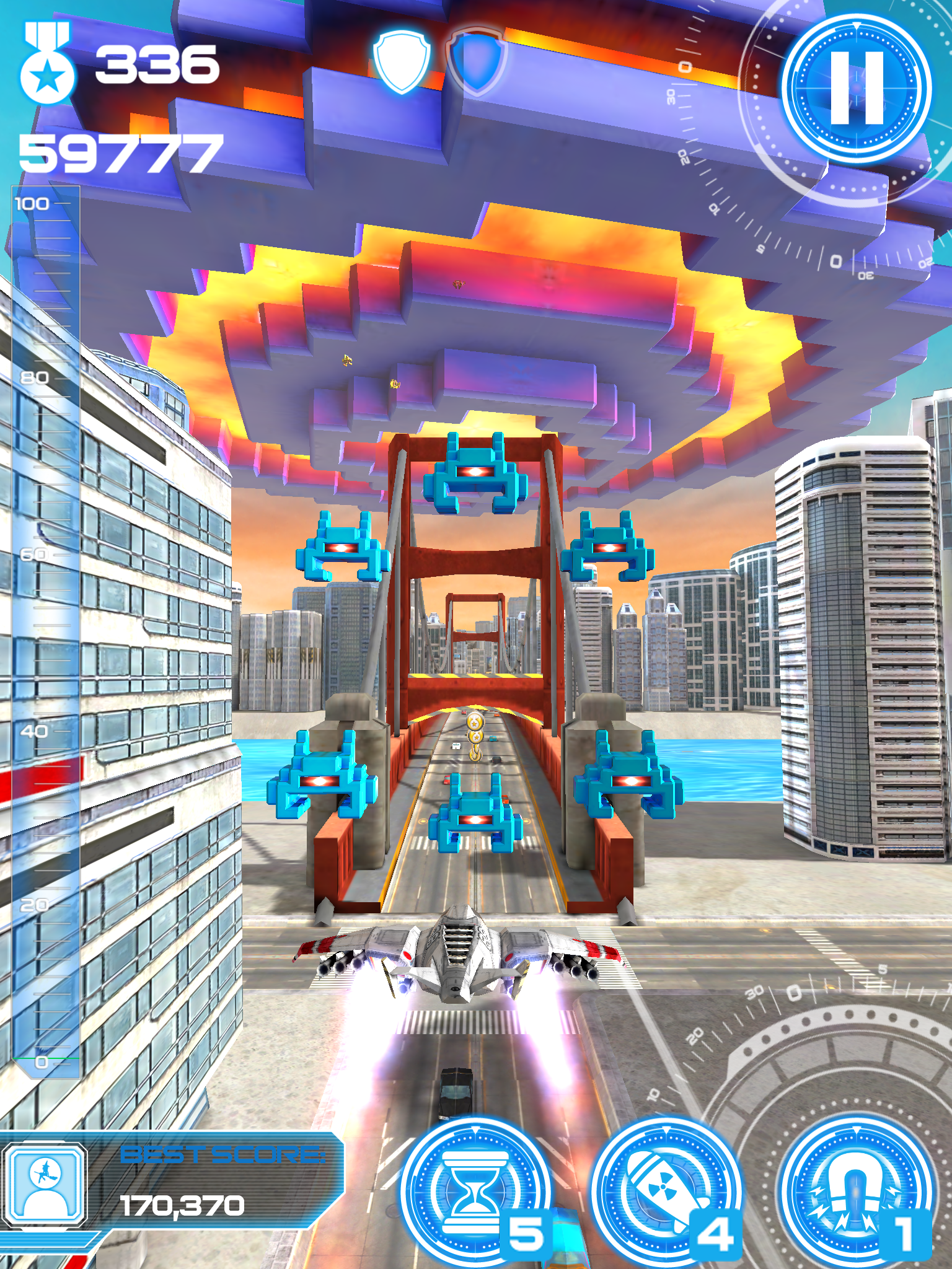 Jet Run: City Defender — скриншот 2