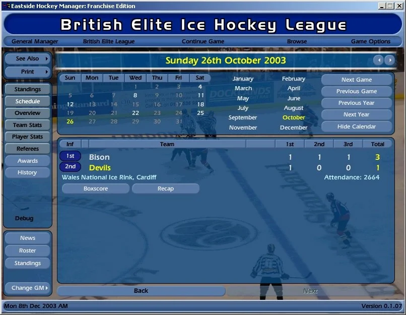 NHL Eastside Hockey Manager - кадр 3