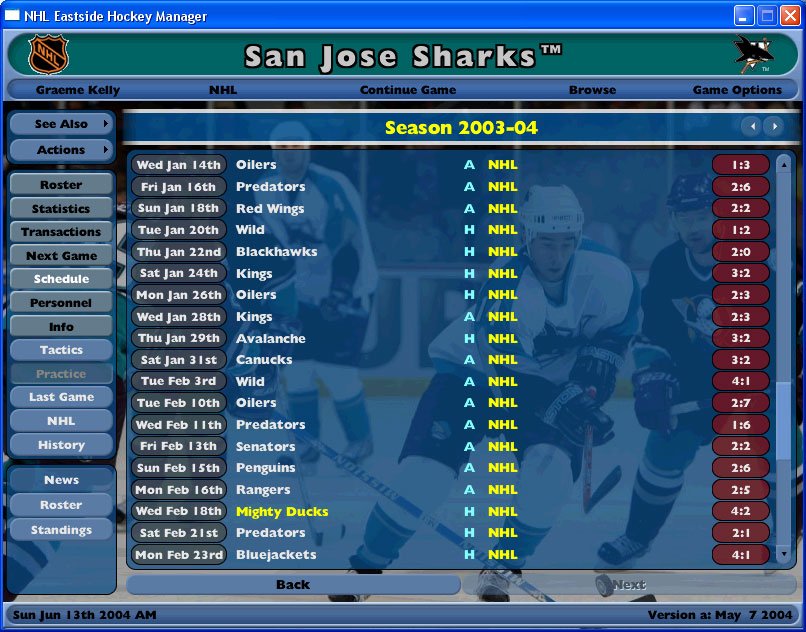 NHL Eastside Hockey Manager — скриншот 6