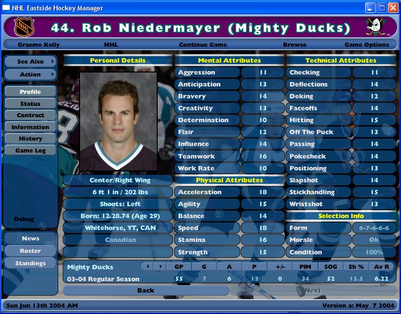 NHL Eastside Hockey Manager — скриншот 5