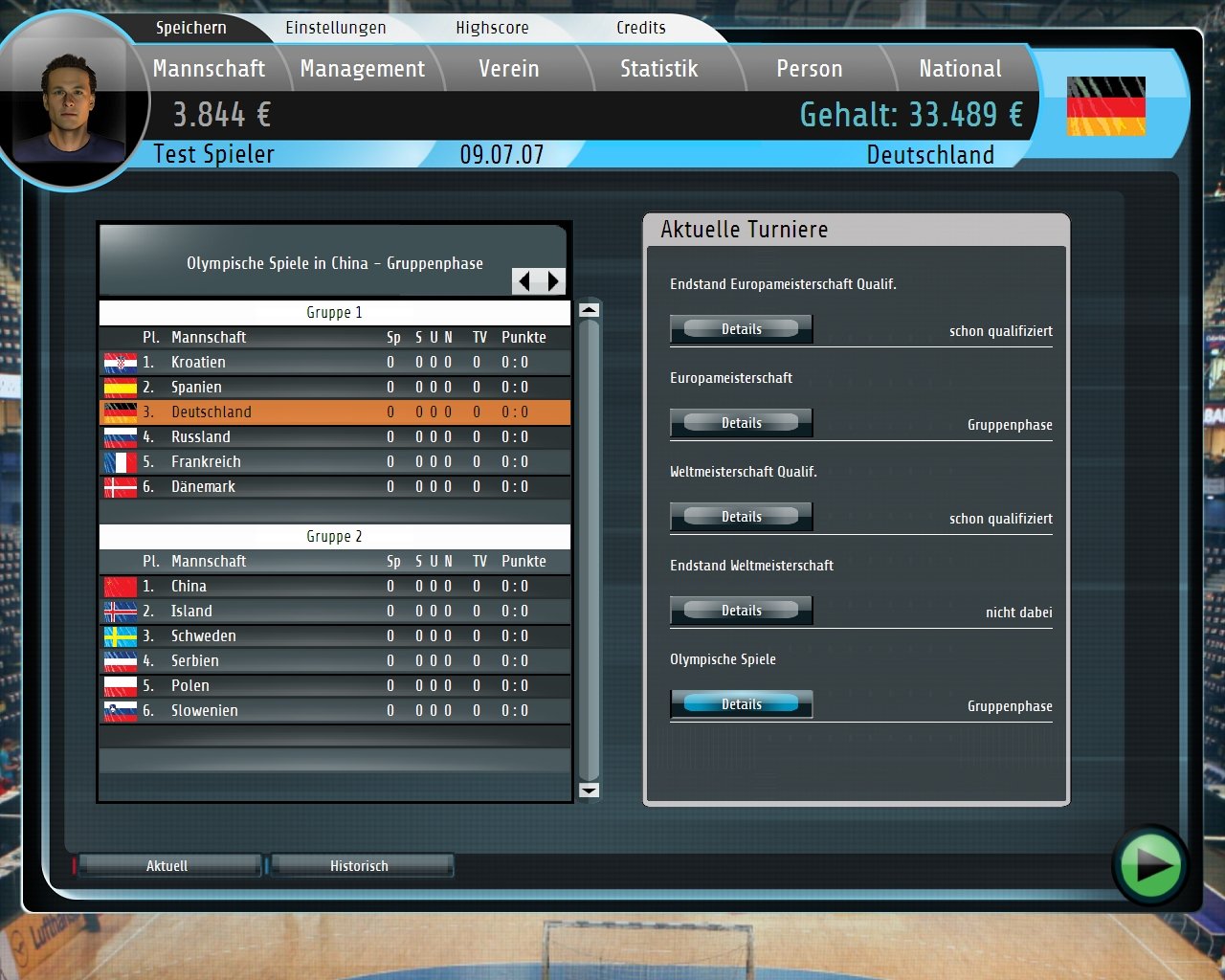 Handball Manager 2009 — скриншот 5