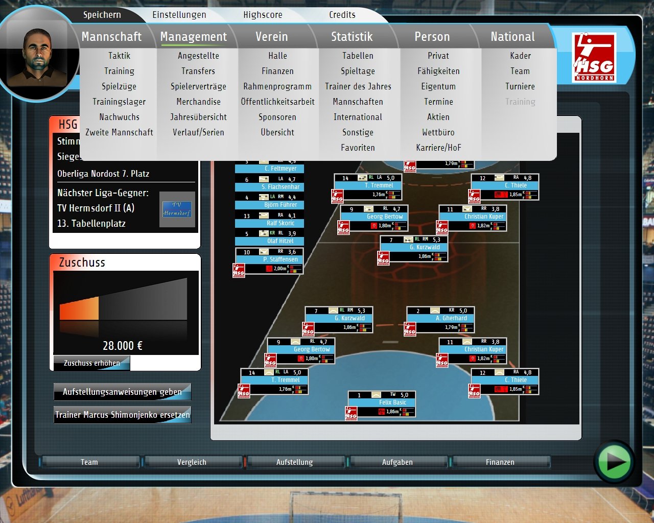 Handball Manager 2009 — скриншот 6