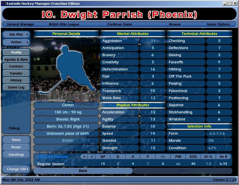 NHL Eastside Hockey Manager — скриншот 3