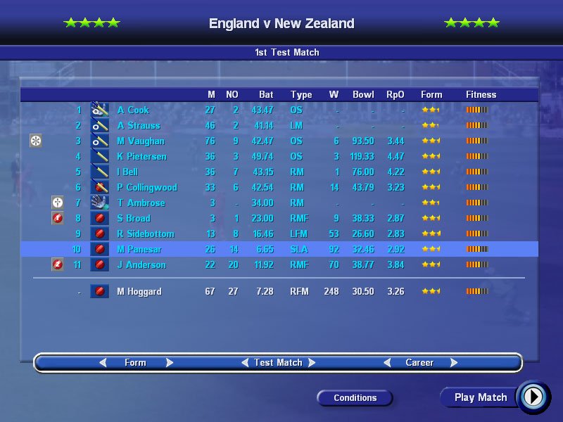 International Cricket Captain 2008 — скриншот 3